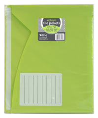 FILE JACKET POLY WRITE ON LETTER ASST COLOR PACK OF 10