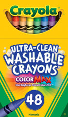 CRAYONS ULTRA CLN WASH CRAYOLA STANDARD ASST COLORS SET OF 48