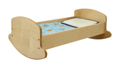KIT DOLL CRADLE WITH MATTRESS PILLOW BLANKET - SET OF 4