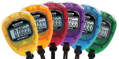 STOPWATCH - NEW SURVIVOR 2 SERIES CUMULATIVE SPLIT TIMING 5 YEAR BATTERY - SET OF 6- RAINBOW TRANSLUCENT COLORS