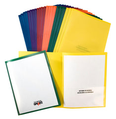 FOLDER TAKE HOME HEAVY DUTY ASSORTED SCHOOL SMART SET OF 24