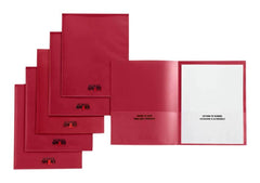FOLDER TAKE HOME HEAVY DUTY RED SCHOOL SMART PACK OF 24