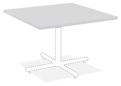 TABLETOP 42X42 LT GRAY LLR62587