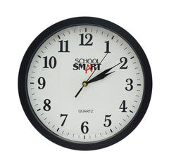CLOCK - WALL 13 INCH - SCHOOL SMART - WHITE DIAL/BLACK FRAME