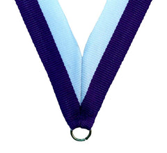 PURPLE/WHITE NECK RIBBON