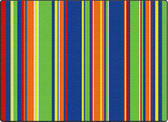 FLAGSHIP CARPETS - STRIPES - 4 FT X 6 FT RECTANGLE - PRIMARY