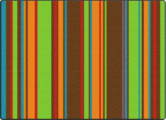 FLAGSHIP CARPETS - STRIPES - 4 FT X 6 FT RECTANGLE - MUTED