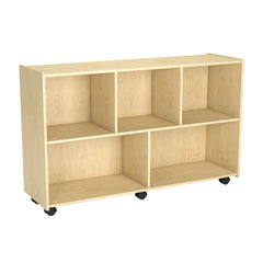 QS STORAGE 5 COMPARTMENT W/LOCKING CASTERS 30H