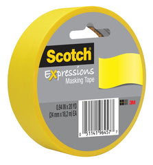 TAPE DECORATIVE MASKING 0.94 IN X 20 YD YELLOW