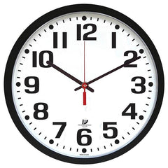 CLOCK 16.5 IN BLACK CONTEMPORARY