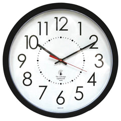 CLOCK 14.5 IN BLACK ELECTRIC