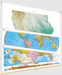 MAP NYSTROM IOWA/ US/WORLD COMBO