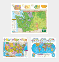 MAP NYSTROM WASHINGTON/ US/WORLD COMBO