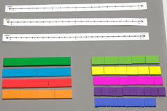 FRACTION TILE NUMBER LINE SET