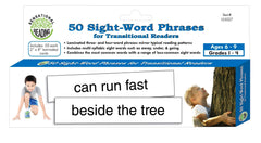 CARDS 50 SIGHT WORD PHRASES FOR TRANSITIONAL READERS GR. 1-4