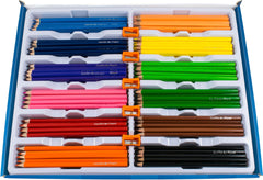 PENCILS COLORED MAPED TRIANG COLORPEPS CLASSROOM PACK 12-COLOR SET OF 240