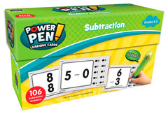 POWER PEN - MATH LEARNING CARDS - SUBTRACTION GR. K-2
