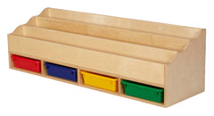 KIT - STACKER BOOK DISPLAY WITH 4 ASSORTED COLOR FLAT TRAYS