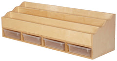 KIT - STACKER BOOK DISPLAY WITH 4 TRANSLUCENT FLAT TRAYS