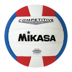 VOLLEYBALL - SYNTHETIC LEATHER - RED/WHITE/BLUE - OFFICIAL SIZE