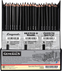 PENCILS DRAWING GENERALS SPECIALTY PENCIL DISPLAY SET OF 108