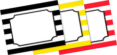 NAME TAGS WIDE STRIPES 3.5X2.75 IN SET OF 45