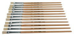 BRUSH WHI BRISTLE SH FLAT 1/4 IN - SCHOOL SMART PACK OF 12