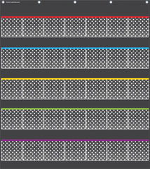 POCKET CHART - BLACK POLKA DOTS STORAGE 32-1/2X36-1/2