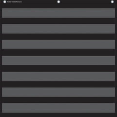 POCKET CHART - BLACK 7 28X28