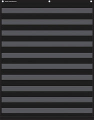 POCKET CHART - BLACK 10 34X44