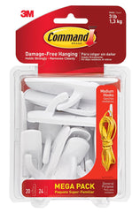 COMMAND MED UTILITY HOOKS AND ADHV STRIPS 20 HOOKS 24 STRIPS