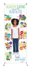 KIDS HEALTHY HEAD TO TOE BANNER WITH STAND