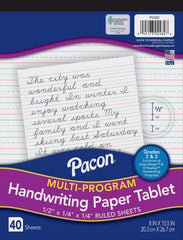 TABLET HANDWRITING PACON 8X10.5 IN GRADE 2-3 40 SHEETS