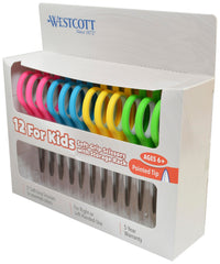 SCISSORS SOFT HANDLE WESTCOTT 5 IN POINTED PACK OF 12
