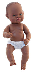 NEWBORN BABY DOLL AFRICAN GIRL 12-5/8 IN H