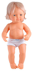 DOLL CAUCASIAN GIRL 15 IN H