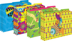 FILE FOLDERS LETTER BOHEMIAN ANIMALS SET OF 12