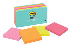 NOTES POST-IT SUPER STICKY SUPERNOVA NEON 3X3 12 PADS 90 SHEETS/PAD