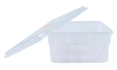 SCHOOL SMART MEDIUM STORAGE BIN WITH LID - 16 X 11 X 6 IN - TRANSLUCENT - KIT COMPONENT