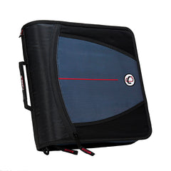 BINDER ZIPPER O-RING W/TABS 3IN JET BLACK