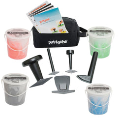 PUTTYCISE THERAPUTTY SET - HARD - 5 TOOLS AND 4 5LB EXERCISE PUTTIES- SET OF 9