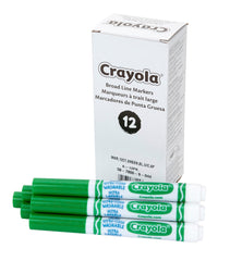 MARKERS ULTRA CLN WASH CRAYOLA BROAD LINE GREEN REFILL PACK OF 12