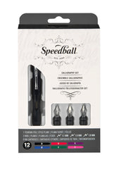 PEN CALLIGRAPHY FOUNTAIN SPEEDBALL SET OF 12