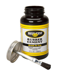 RUBBER CEMENT BEST TEST 8 OZ BRUSH IN CAP PLASTIC JAR