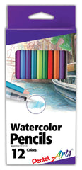 PENCILS WTRCLR PENTEL ARTS ASST COLORS SET OF 12