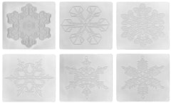 RUBBING PLATES SNOWFLAKES SET OF 6