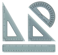 RULER 8 IN/20 CM COMBO SET OF 4