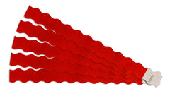 WRISTBANDS-WAVY-RED PACK OF 100