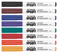 MARKER DRY ERASE PEN SCHOOL SMART ASST SET OF 8