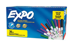 MARKER DRY ERASE EXPO LOW ODOR ASST ULTRAFINE SET OF 36